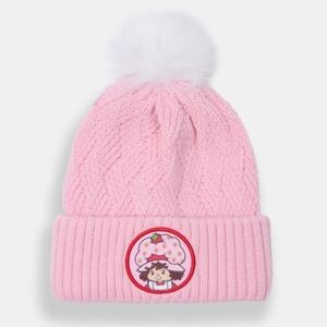 Strawberry Shortcake Pink Knit Beanie Hat with Pom Pom New With Tags!